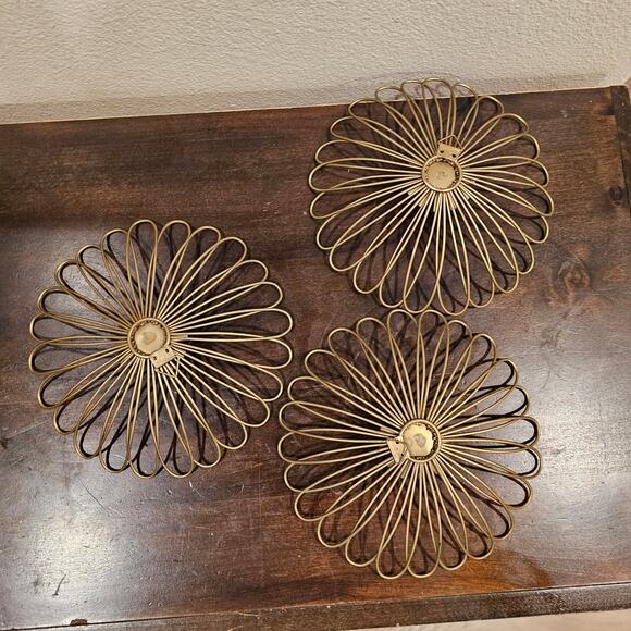 Gold Metal Flower Wall Decor - Picture 3 of 4